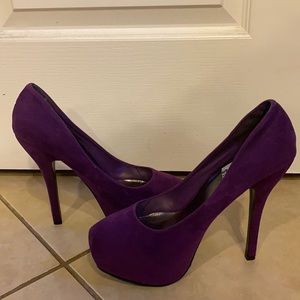Purple Velvet Stilettos